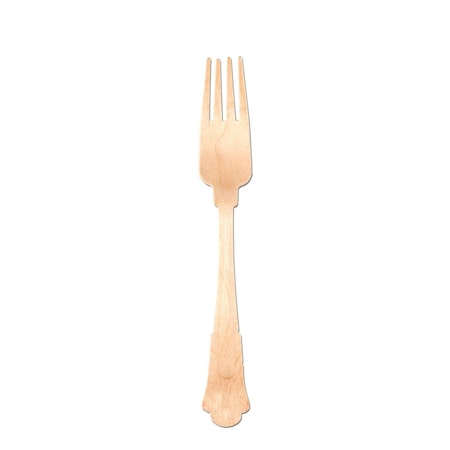 Smarty Had A Party Silhouette Birch Wood Eco Friendly Disposable Dinner Forks (600 Forks), 600PK 4666FK-CASE